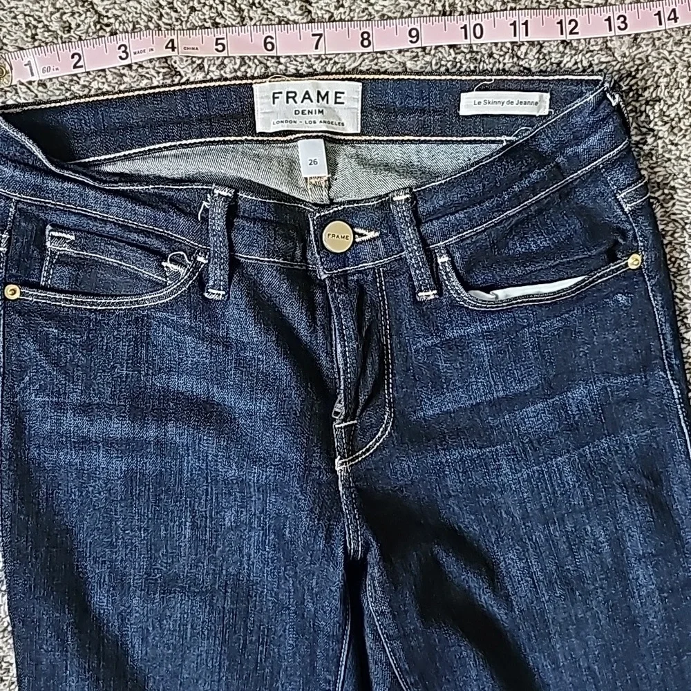 STUNNING FRAME DARK SKINNY LE SKINNY DE JEANNE JEANS - Picture 4 of 13